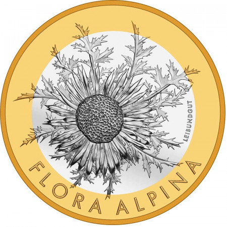 2018 * 10 Francs Bimetallic Switzerland "Flora Alpina - Silver Thistle"  (KM 169)  BU