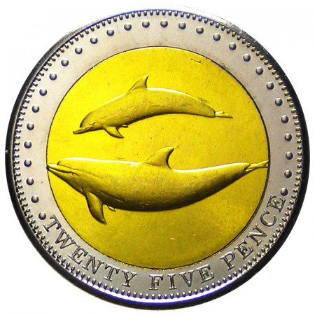 2008 * 25 pence Tristan da Cunha Dolphins