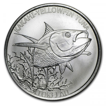 2014 * 5 Silver dollars 1 OZ Tokelau kakahi - Yellowfin Tuna