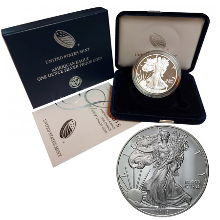 2015 W * 1 Dollar Silver 1 OZ United States "Liberty - Silver Eagle - West Point" PROOF