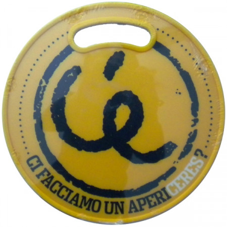 Tray * Ceres C'è Beer Plastic Round Yellow "Apericeres" Vintage Advertising