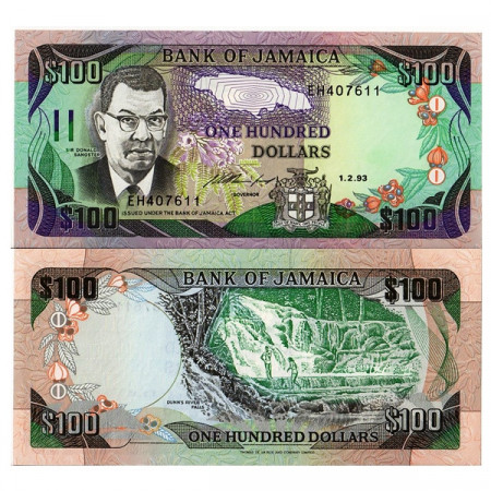 1993 * Banknote Jamaica 100 Dollars "Sir Donald Sangster" (p75c) UNC