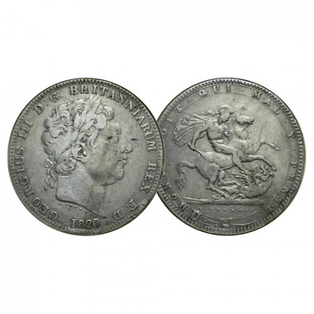 1820 LX * 1 Crown Silver Great Britain "George III – Saint George" (KM 675) VF