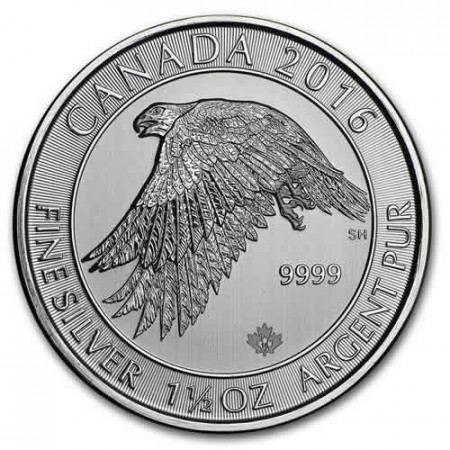 2016 * 8 Dollars Silver 1,5 OZ Canada "Snow Falcon" BU