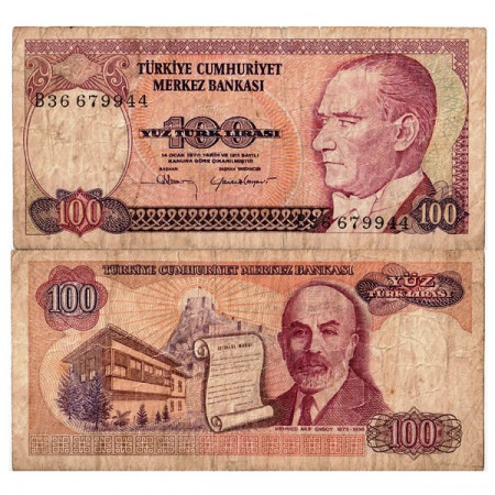 L.1970 (1984) * Banknote Turkey 100 Lira "Kemal Atatürk" (p194) F