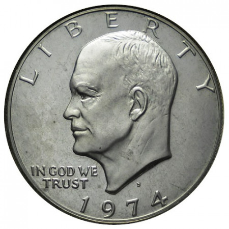 1974 S * 1 Dollar Silver United States "Eisenhower" San Francisco (KM 203a) UNC