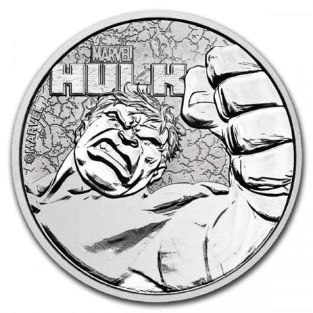 2020 * 1 Dollar Silver 1 OZ Tuvalu "Marvel - Hulk" BU