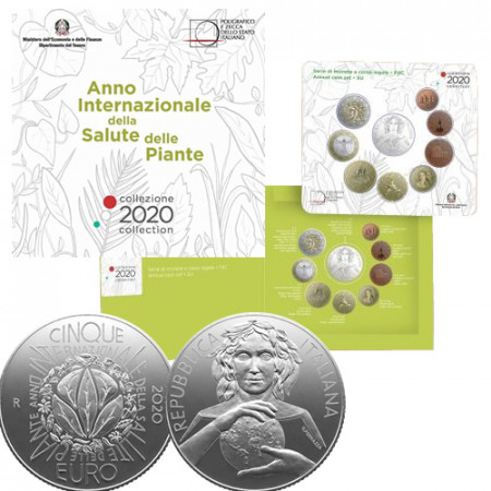2020 * ITALY Official Euro Coin Set 9 Coins "Year of Plant Health" BU