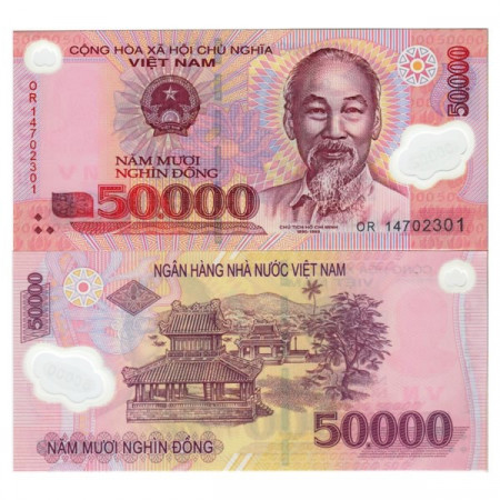 2014 * Banknote Polymer Vietnam 50.000 Dong "Ho Chi Minh" (p121l) UNC