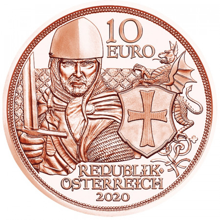 2020 * 10 Euro Copper AUSTRIA "The Tales of the Knights - Courage" UNC