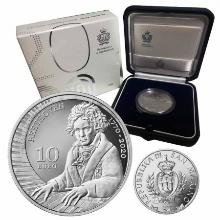 2020 * 10 Euro SAN MARINO "250th Birth of Ludwig van Beethoven" PROOF