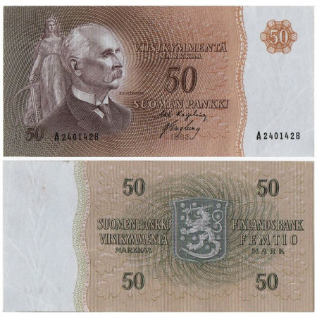 1963 * Banknote Finland 50 Markkaa "KJ Ståhlberg" (p101a) XF