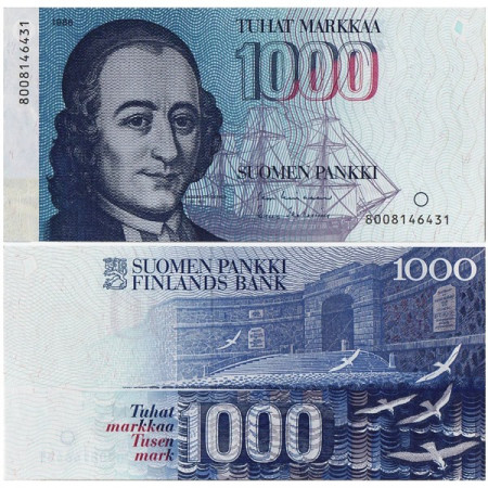 1986* Banknote Finland 1000 Markkaa "Anders Chydenius" (p117a) UNC