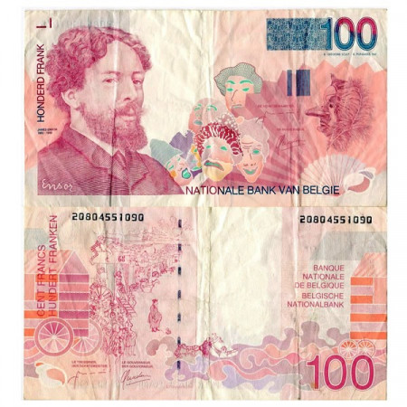 ND (1995-01) * Banknote Belgium 100 Francs "J Ensor" (p147) aVF