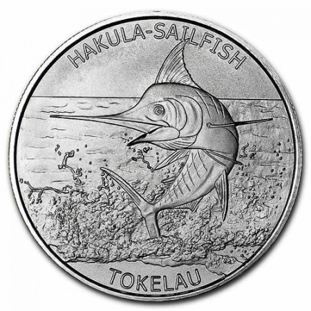 2016 * 5 Silver Dollars 1 OZ Tokelau "Hakula Sailfish" BU