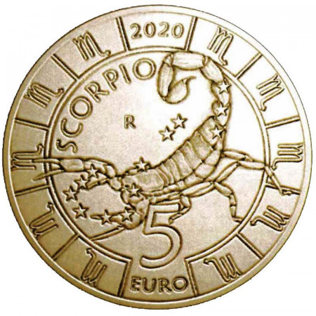 2020 * 5 Euro Bronzital SAN MARINO "Zodiac Series - Scorpio" UNC