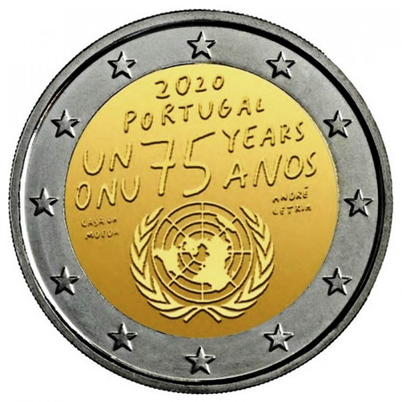 2020 * 2 Euro PORTUGAL "75 Years Formation of the United Nations" UNC