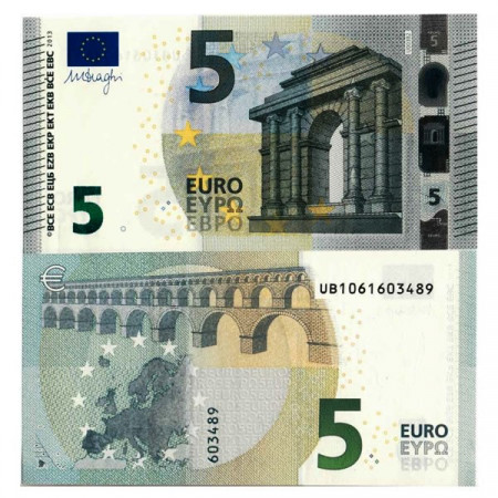 2013 U * Banknote France European Union 5 Euro "Type 2 – Draghi" (U003) UNC