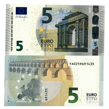 2013 Y * Banknote Greece European Union 5 Euro "Type 2 – Draghi" (Y001) UNC