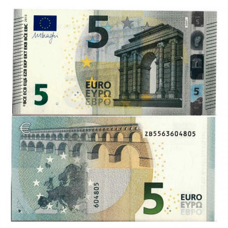 2013 Z * Banknote Belgium European Union 5 Euro "Type 2 – Draghi" (Z004) UNC