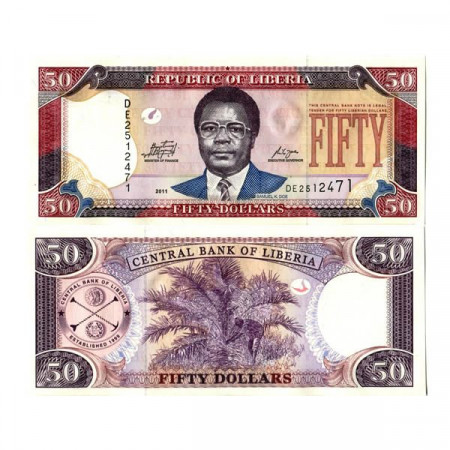 2011 * Banknote Liberia 50 Dollars "Samuel K Doe" (p29e) UNC