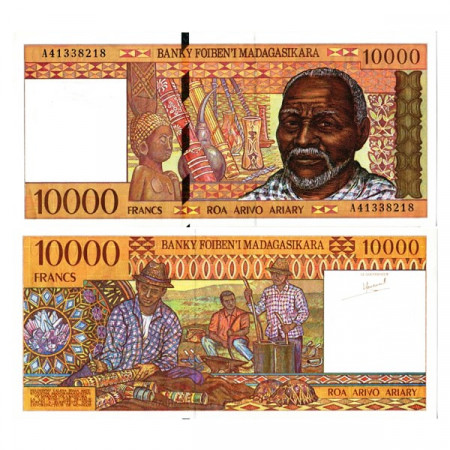 ND (1995) * Banknote Madagascar 10.000 Francs = 2000 Ariary "Carvers" (p79a) aUNC