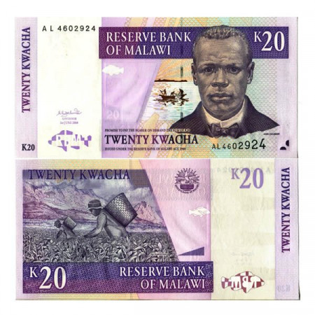 2004 * Banknote Malawi 20 Kwacha "J Chilembwe" (p44b) UNC