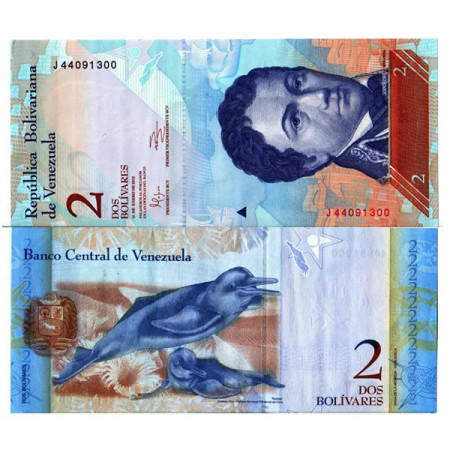 2012 * Banknote Venezuela 2 Bolivares "Francisco de Miranda" (p88d) UNC