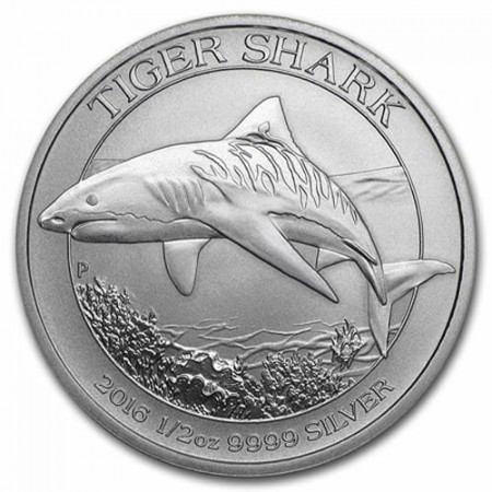 2016 * 50 Cents Australia 1/2 OZ "Tiger Shark" BU