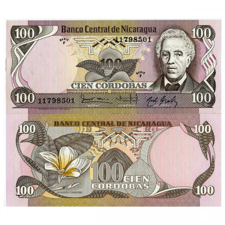 L.1984 (1985) * Banknote Nicaragua 100 Cordobas "José D Estrada" (p141) UNC