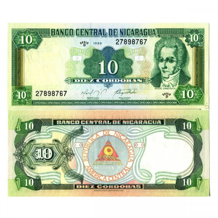 1999 * Banknote Nicaragua 10 Cordobas "Miguel de Larreynaga" (p188) UNC