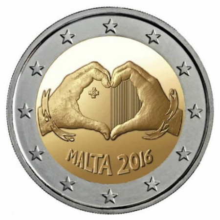 2016 * 2 Euro MALTA "Solidarity through Love" UNC