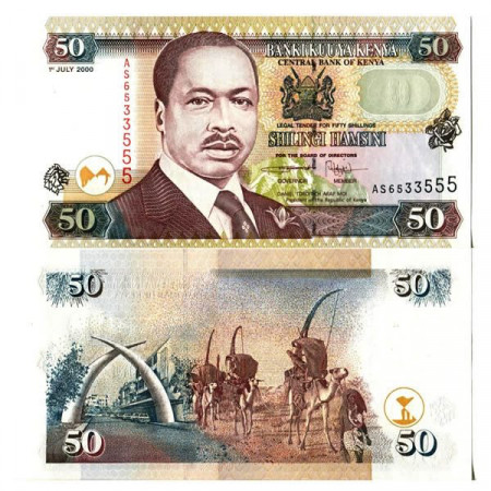 2000 * Banknote Kenya 50 Shillings "President Arap Moi" (p36e) UNC