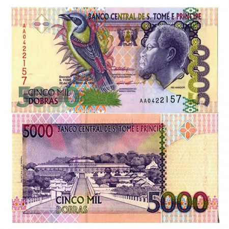 1996 * Banknote Sao Tomé e Príncipe 5000 Dobras "Rei Amador" (p65a) UNC