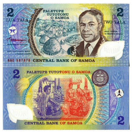 ND (1990) * Banknote Polymer Samoa 2 Tala "Golden Jubilee" (p31e) UNC 