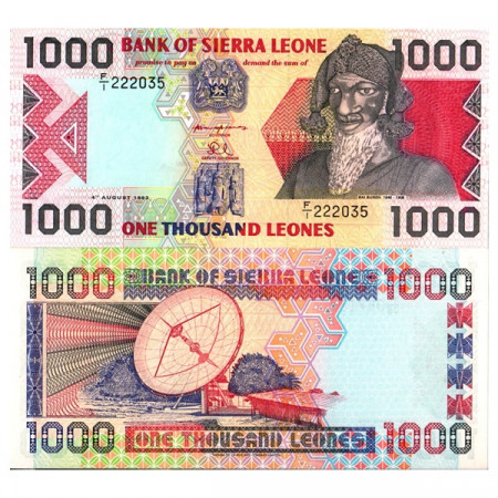 1993 * Banknote Sierra Leone 1000 Leones "Bai Bureh" (p20a) UNC