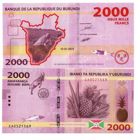 2015 * Banknote Burundi 2000 Francs (pNew) UNC