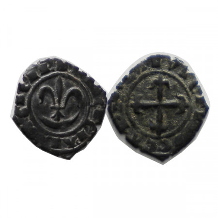 ND (1266-1278) * 1 Denaro Italy-Brindisi "Charles I of Anjou - Kingdom of Sicily" (MIR 353) VF