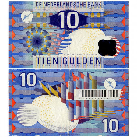 1997 * Banknote Netherlands 10 Gulden “IJsvogel” (p99) VF