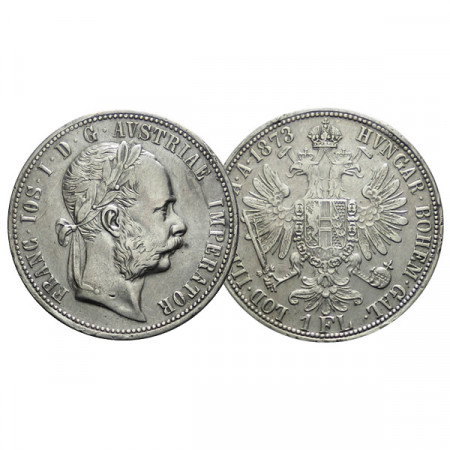 1873 A * 1 Florin Silver Austria "Franz Joseph I" (KM 2222) VF