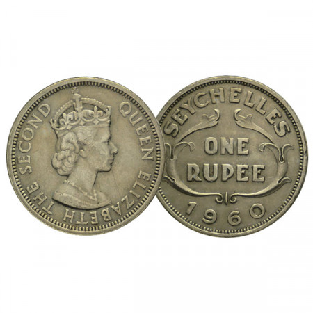 1960 * 1 Rupee Seychelles "Elizabeth II" (KM 13) XF