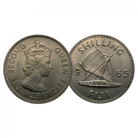 1965 * 1 Shilling Fiji "Elizabeth II" (KM 23) XF
