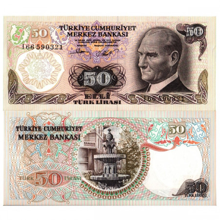 L.1970 (1976) * Banknote Turkey 50 Lira "Kemal Atatürk" (p188) UNC 