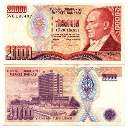 L.1970 (1995) * Banknote Turkey 20.000 Lira "Kemal Atatürk" (p202) UNC