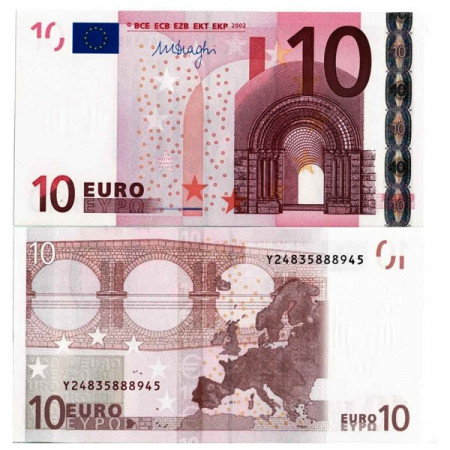 2002 Y * Banknote Greece - European Union 10 Euro "Type 1 – Draghi" (N037 p15y) UNC