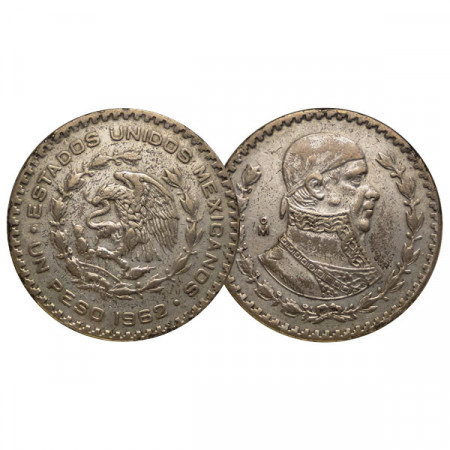 1962 Mo * 1 Peso Silver Mexico "Jose Morelos" (KM 459) VF