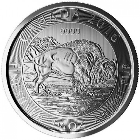 2016 * 8 Dollars Silver 1,25 OZ Canada "American Bison" BU