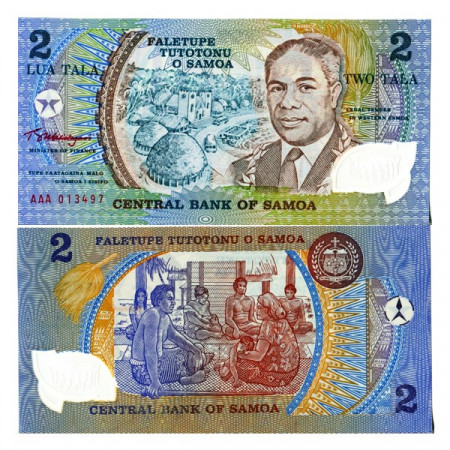 ND (1990) * Banknote Polymer Samoa 2 Tala "Golden Jubilee - AAA" (p31a) UNC