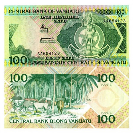 ND (1982) * Banknote Vanuatu 100 Vatu "Melanesian Chief" (p1a) UNC 