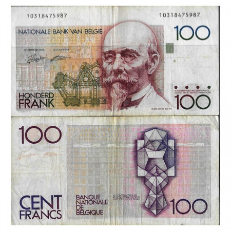 ND (1982-94) * Banknote Belgium 100 Francs "H Beyaert" (p142a) F